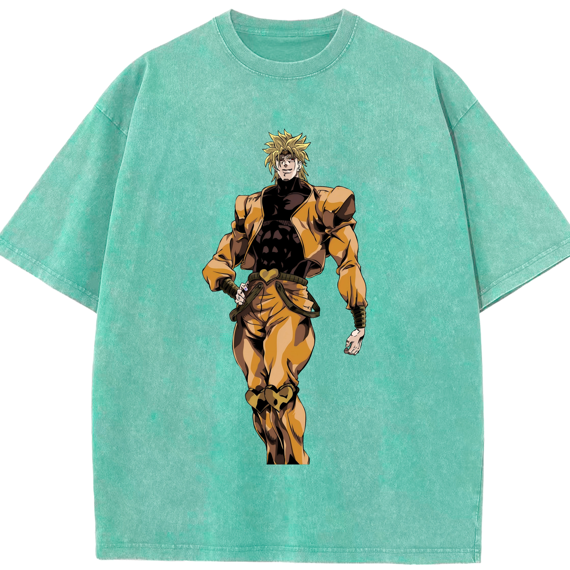 （画像用） ジョジョの奇妙な冒険 ディオ?ブランドー JoJo's Bizarre Adventure Dio Brando 綿100% ヴィンテージ風 半袖Tシャツ（フロントプリント）
